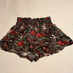 Anthropologie flowy floral shorts